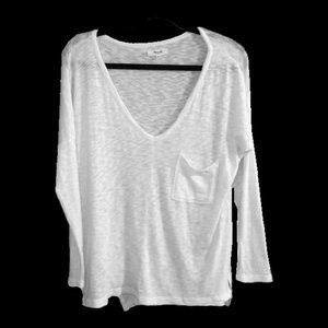 Madewell 1937 V-Neck 3/4 Sleeve Shirt